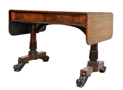 Lot 505 - William IV rosewood and crossbanded sofa table