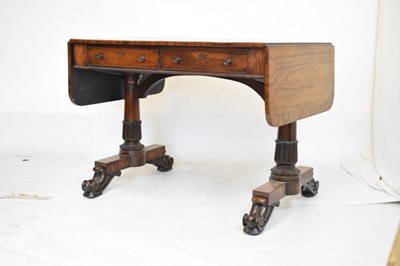 Lot 505 - William IV rosewood and crossbanded sofa table