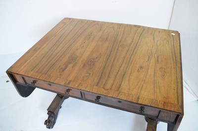 Lot 505 - William IV rosewood and crossbanded sofa table