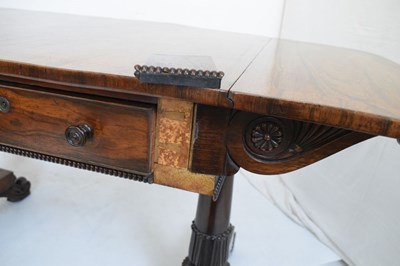 Lot 505 - William IV rosewood and crossbanded sofa table