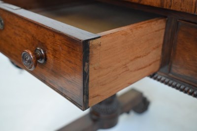 Lot 505 - William IV rosewood and crossbanded sofa table