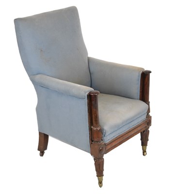 Lot 499 - William IV mahogany framed armchair