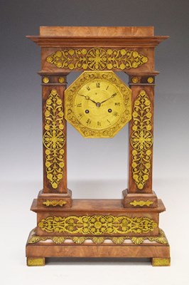 Lot 449 - Early 19th Century French mahogany and ormolu-mounted mantel clock