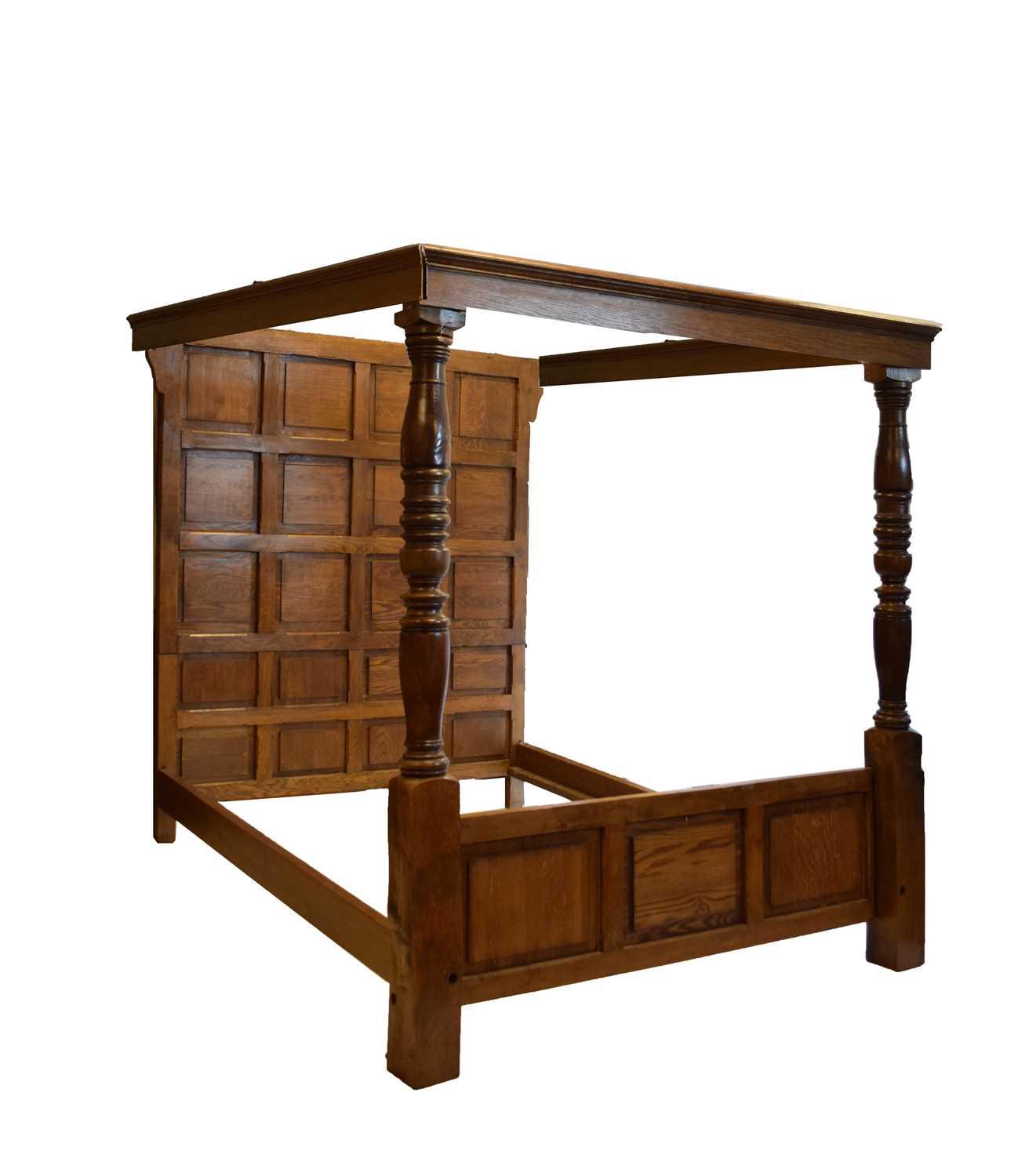 Lot 492 - Oak tester bed