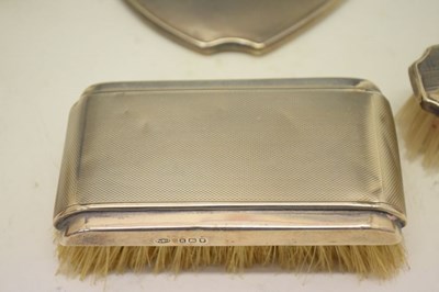 Lot 135 - George VI silver dressing table set, 1945 and earlier