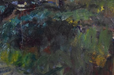 Lot 383 - Robert Begg - Oil on board - Rural landscape
