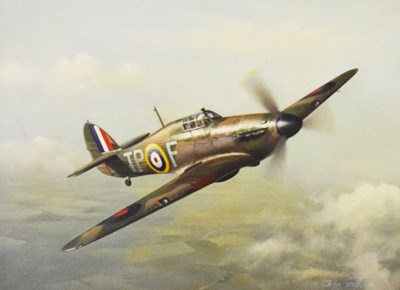 Lot 406 - John Graddon (British) - Oil on canvas - Hurricane L2039 TP-F