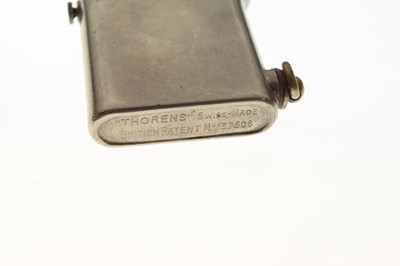 Lot 277 - Thorens cigarette lighter  together with a silver pipe tamper