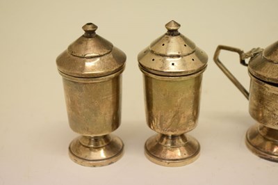 Lot 145 - George VI silver condiment set