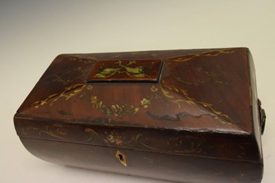 Lot 428 - George III mahogany sarcophagus tea caddy