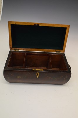 Lot 428 - George III mahogany sarcophagus tea caddy