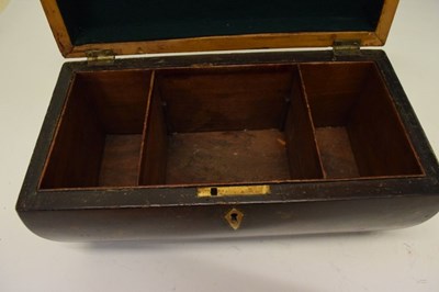 Lot 428 - George III mahogany sarcophagus tea caddy