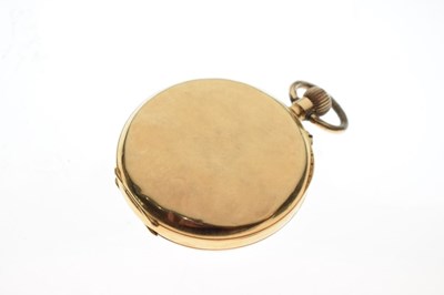 Lot 118 - Gentleman's 18k cased open faced pocket watch - G. Stacey, Minehead