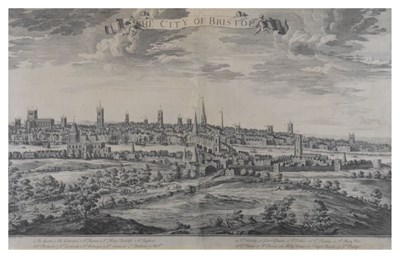 Lot 333 - Johannes Kip - 'The City of Bristol' - 1717, monochrome prospect of the city