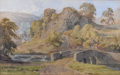 Lot 363 - Attributed to George Arthur Fripp (1813-1896) - Watercolour - 'On the Llugwy, Merionthshire'