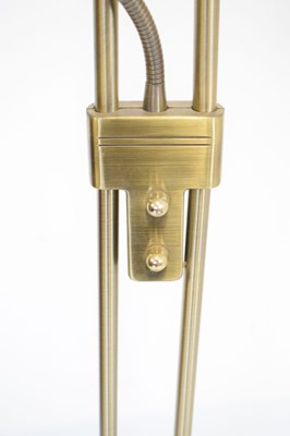 Lot 488 - Modern brass effect standard/reading lamp