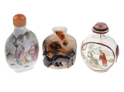 Lot 185 - Three Chinese snuff bottles