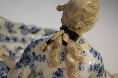 Lot 286 - Pair of Meissen figural sweetmeat dishes
