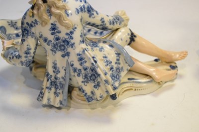 Lot 286 - Pair of Meissen figural sweetmeat dishes