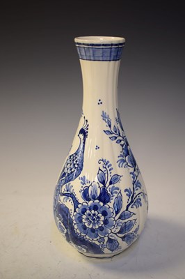 Lot 429 - Delft vase with peacock design