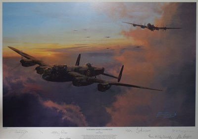 Lot 238 - Aviation Interest - Signed limited edition print - Towards Night's Darkness