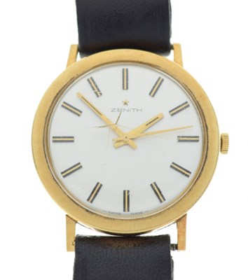 Lot 105 - Zenith - Gentleman's 18ct gold cased wristwatch