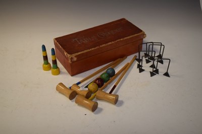 Lot 360 - Early 20th Century Chad Valley Table Croquet set