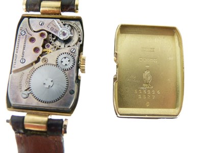 Lot 72 - Movado Curviplan 18ct gold mechanical wristwatch