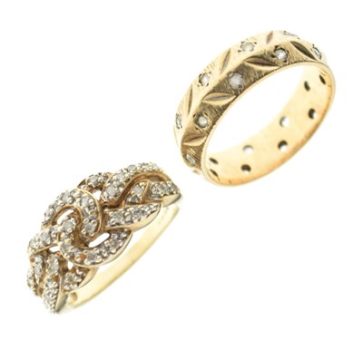 Lot 29 - Two 9ct gold dress rings