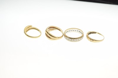 Lot 40 - Four various 9ct gold rings