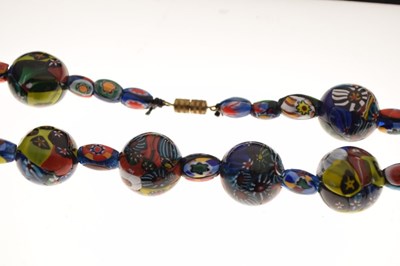 Lot 95 - Four Italian Murano glass bead necklaces