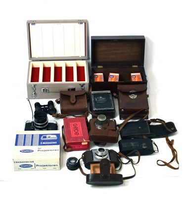 Lot 219 - Quantity cameras and equipment