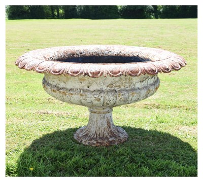 Lot 490 - Victorian cast iron garden urn