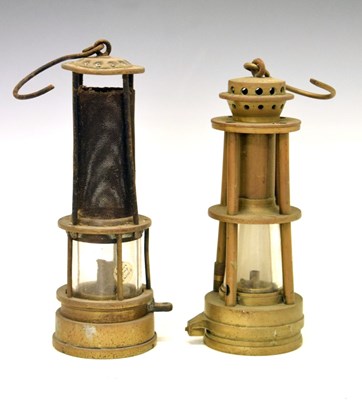 Lot 224 - Davis of Derby Ashworth's Patent brass Hepplewhite Gray miners safety lamp and one other