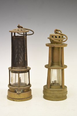 Lot 224 - Davis of Derby Ashworth's Patent brass Hepplewhite Gray miners safety lamp and one other