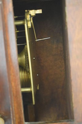 Lot 445 - Early Victorian brass-inlaid mahogany-cased single-fusee drop-dial wall clock, Lamport, Plymouth