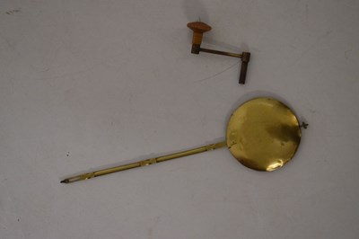Lot 445 - Early Victorian brass-inlaid mahogany-cased single-fusee drop-dial wall clock, Lamport, Plymouth