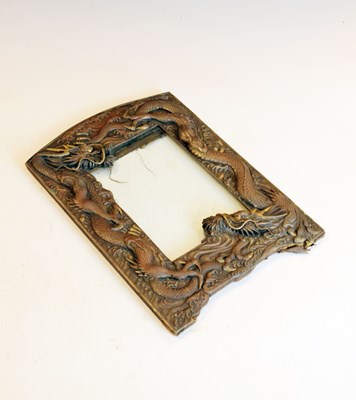 Lot 197 - Japanese easel picture frame with dragon decoration