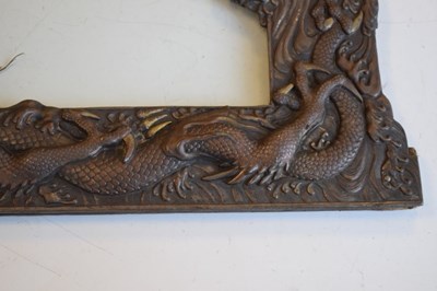 Lot 197 - Japanese easel picture frame with dragon decoration