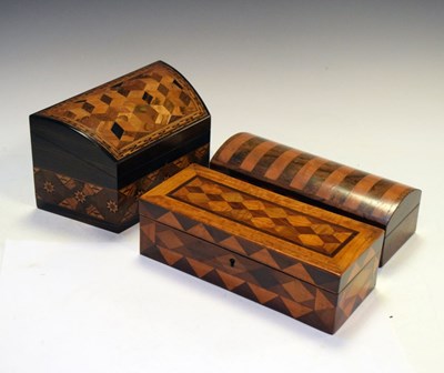 Lot 201 - Three parquetry boxes