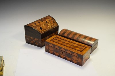 Lot 201 - Three parquetry boxes