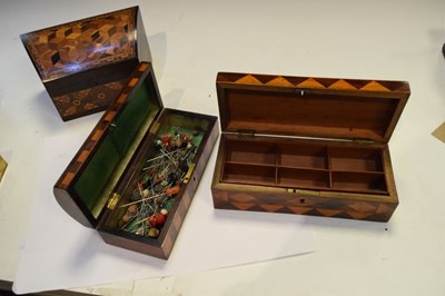 Lot 201 - Three parquetry boxes