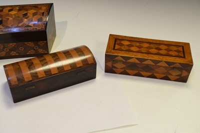 Lot 201 - Three parquetry boxes