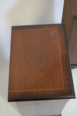 Lot 379 - Pair of small reproduction open bookcases or bedside cabinets