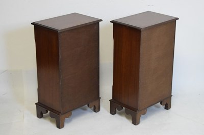 Lot 379 - Pair of small reproduction open bookcases or bedside cabinets