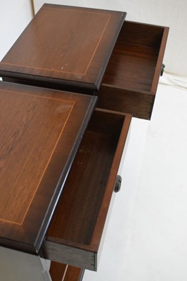 Lot 379 - Pair of small reproduction open bookcases or bedside cabinets