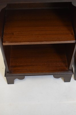 Lot 379 - Pair of small reproduction open bookcases or bedside cabinets
