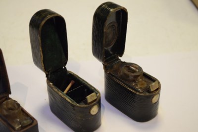 Lot 177 - Moroco covered travelling inkwell, etc.