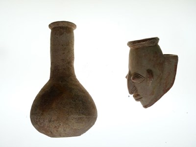 Lot 165 - Pre-Columbian pipe and vase