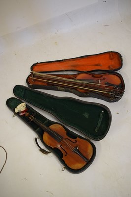 Lot 697 - Two violins cased